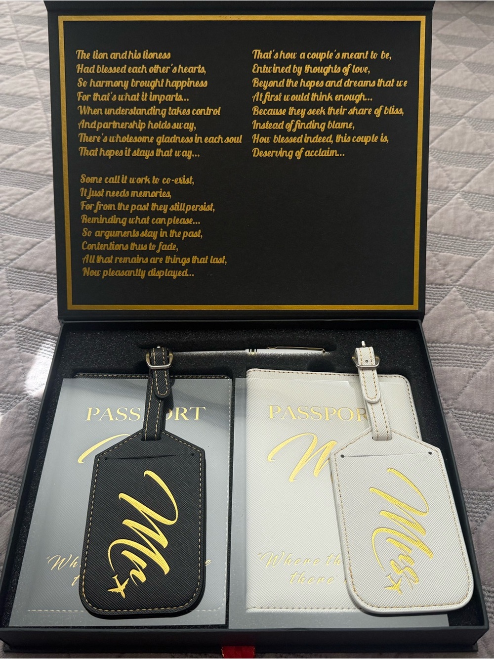 Mr and Mrs Luggage Tags & Passport Holders